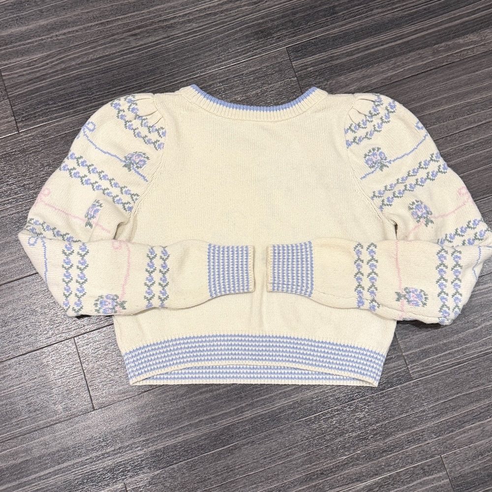 LoveShackFancy Dolana Crop Pullover Sweater - Picture 3 of 14